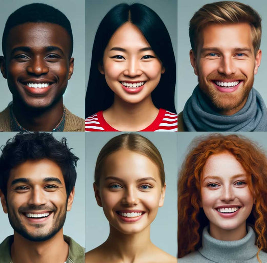 Smiling faces, made by DALL-E 240610